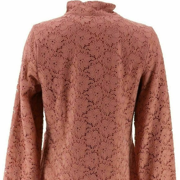 NWT DENIM & CO ROSE LACE ZIP FRONT JACKET SMALL - Picture 7 of 11